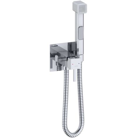 Kielle – Mitigeur encastré à levier avec douchette de bidet – Finition chrome – Flexible 120 cm – Cartouche céramique 25 mm – 10411200