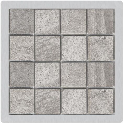 AlcaDrain bouchon en acier inoxydable pour drain de sol 92×92 mm pour pose de carrelage (1/2)