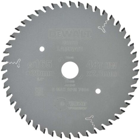 DeWALT Accessoires - Lame circulaire pour bois et plastiques 165x20 mm DT1086 (1/3)