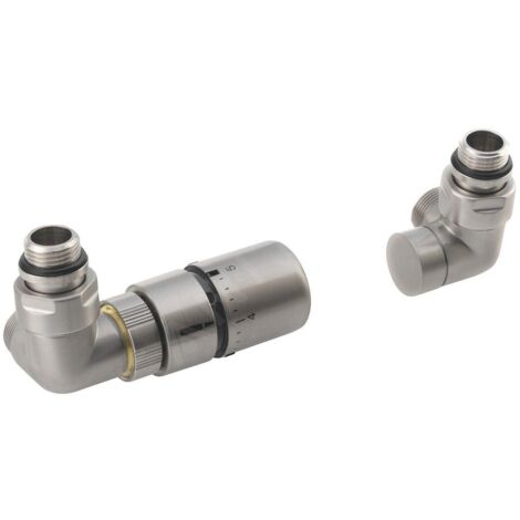 Sapho Corner - Jeu de raccordement thermostatique, version gauche, inox brossé CP1511LS (1/3)