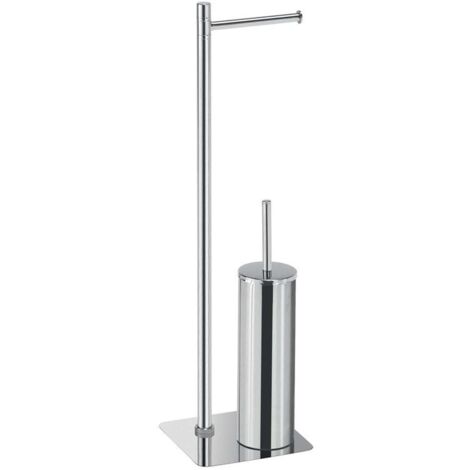 Sapho Flori - Porte-rouleaux WC avec brosse de toilette, chrome 1132 (1/3)