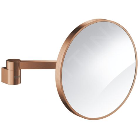 Miroir grossissant Grohe SELECTION grossissement 7x or rose vif brossé