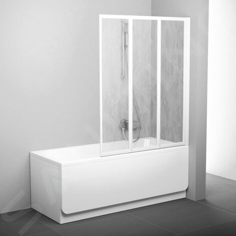 Ravak Supernova Pare-baignoire pliable, 3 parties, 140x115cm, Blanc (795S010041)