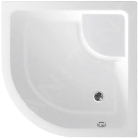 Aqualine – Receveur de douche 80x80x28 cm – Acrylique sanitaire – Capacité 120 kg – Avec pieds – Rayon R550 – Bonde de vidage 54 mm – C83 (1/3)