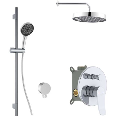kielle Oudee - Mitigeur thermostatique encastré, 2 sorties, avec accessoires EcoSpare et corps d’encastrement, chrome 20627SPT20 (1/5)