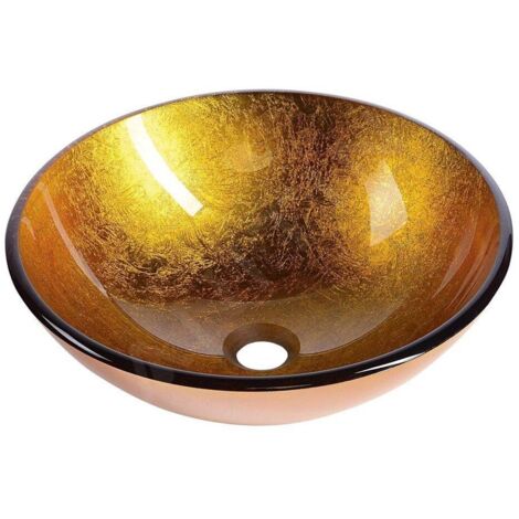 Sapho Beauty - Vasque à poser, diamètre 420 mm, orange doré 2501-19 (1/5)