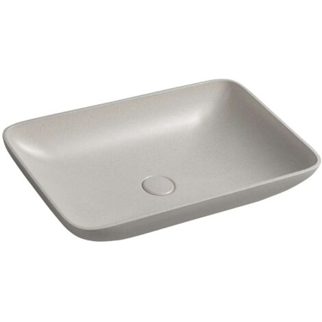 Sapho - Lavabo Infrane pour plan de travail, 57x37 cm, sans trou pour robinet, grès blanc AR460 (1/5)