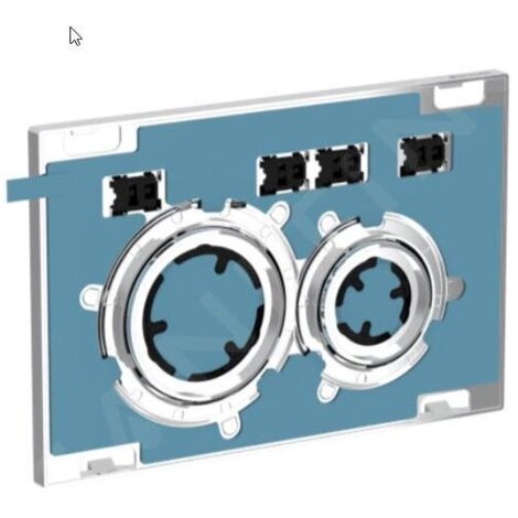Geberit – Plaque de commande WC Sigma21 – Commande frontale – Zinc – Dimensions 246x164x10 mm – Pour 2 volumes de chasse d’eau