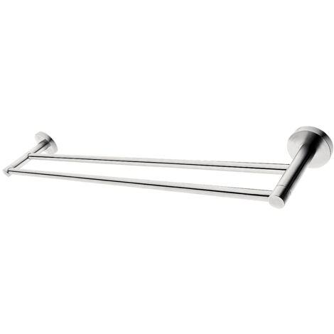 Porte-serviettes 2 Barres Fixes, L. 65.5 Cm, Inox Brossé, Unix Nimco (1/2)