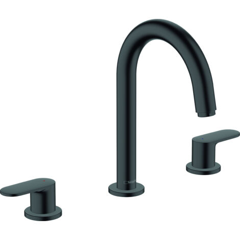 Hansgrohe Vernis Blend - Mitigeur de lavabo avec vidage, installation 3 trous, noir mat 71553670
