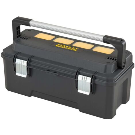 Stanley – Mallette à outils 290 x 275 x 665 mm – Capacité 25 kg – Compartiments amovibles – Poignée aluminium – Couvercle transparent (1/10)