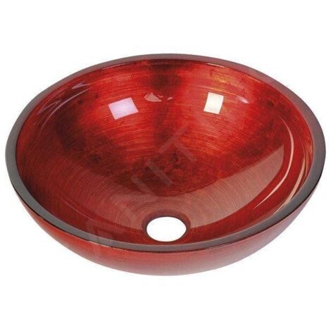 Sapho Murano - Vasque à poser 400x140 mm, rouge AL5318-63 (1/5)