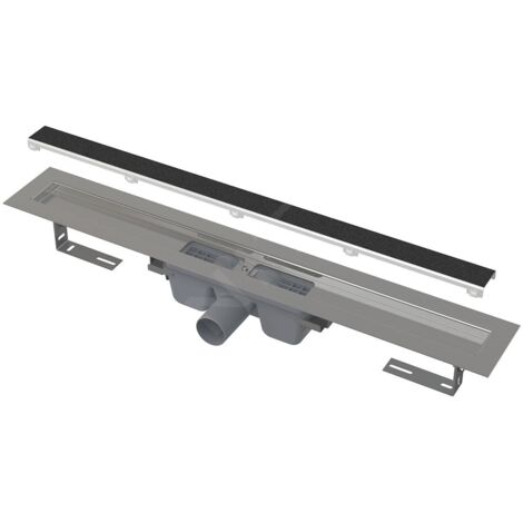 AlcaDrain APZ115 MARBRE Garde d'eau de douche basse sans rebord avec grille en acier pour pose de carreaux 550 (1/4)