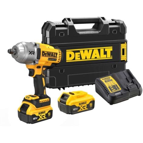 DeWALT Outillage - Clé à chocs AKU 18V, 2x batterie 5,0 Ah XR, chargeur DCF900P2T