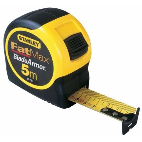 Stanley – Mètre ruban enrouleur 5 m 32 mm pour mesures précises – Boîtier DynaGrip résistant – Crochet durable – 33720