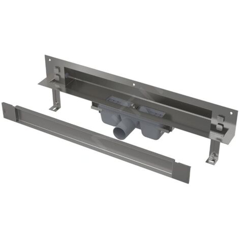 Alca - Système de drainage Spa 85 cm, pour montage mural, couvercle pour l'insertion de carreaux, acier inoxydable APZ5-TWIN-850 (1/3)