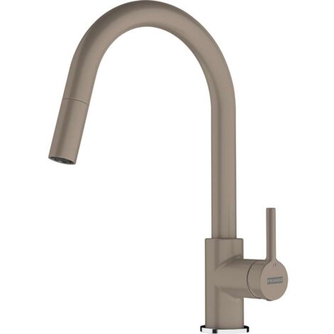 Franke – Mitigeur de cuisine avec douchette extractible – Finition fragranite cachemire – Hauteur 360 mm – Débit 9,3 l/min – Rotatif 150° (1/2)
