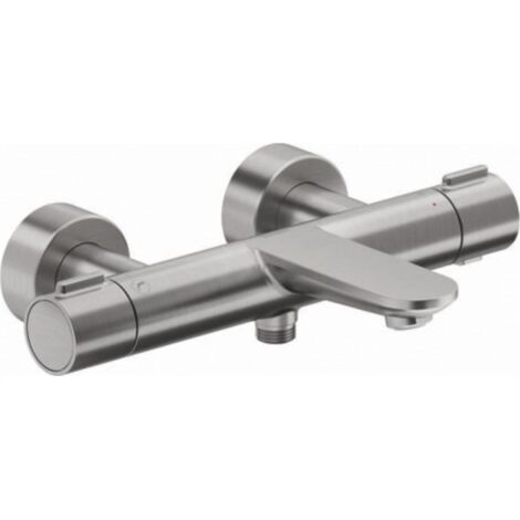 Mitigeur bain douche thermostatique DURAVIT Wave inox brossé