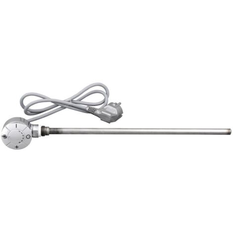 Aqualine Tiges de chauffage - Tige de chauffage électrique avec thermostat, câble direct, chrome LT67444