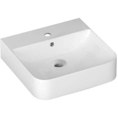 Sapho Isvea Sott Aqua - Vasque 510x500 mm, avec un trou pour robinet, blanc 10SQ51051 (1/5)