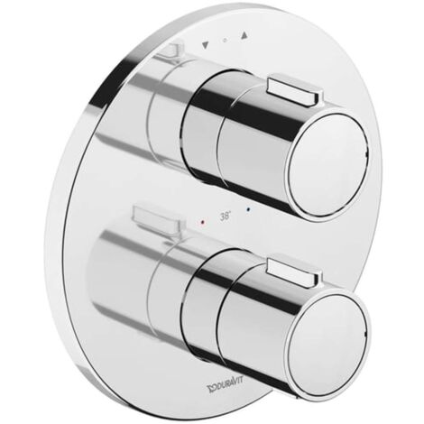 Duravit - Mitigeur thermostatique encastré, 2 sorties, avec corps d’encastrement, chrome TH4200008010 (1/3)