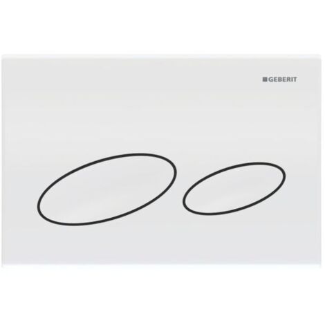 Geberit – Plaque de commande WC Kappa 20 – Blanc – Pour réservoir à encastrer UP200 – Conception durable pour faible encombrement (1/10)
