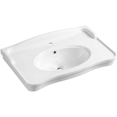 Sapho Antik - Lavabo, 800x495 mm, 1 trou pour robinetterie, blanc AN080