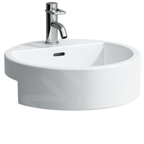 Laufen Living - Lavabo à encastrer 46x46 cm, avec 1 trou pour robinetterie, blanc H8134310001041 (1/4)