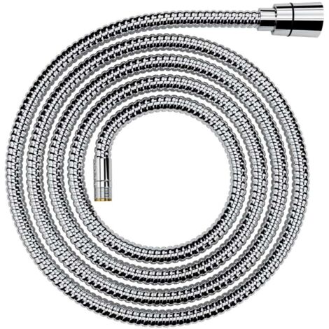 Flexible de douche 200 cm – Gaine en inox – Raccords 1/2" et M15/1 – Finition chrome – 62XLCR – Omnires