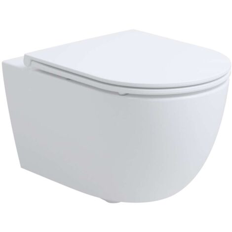 kielle Oudee - WC suspendu avec abattant SoftClose, Rimless Vortex+, blanc 30102006