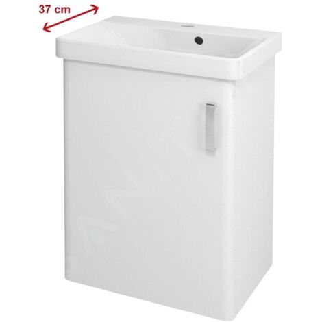 Sapho Theia - Meuble lavabo 510x700x350 mm, version gauche, blanc TH057-3030 (1/5)