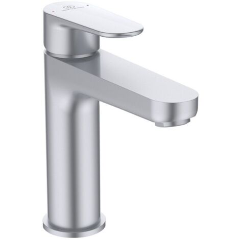 Ideal Standard – Mitigeur de lavabo finition argent brossé – Bec fixe – Cartouche céramique – Technologie Easy-Fix – BD131SI