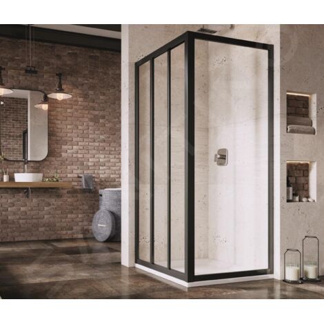 Ravak Supernova - Paroi de douche APSS-75, 72-76 cm, noir/Pearl 940303R211 (1/5)