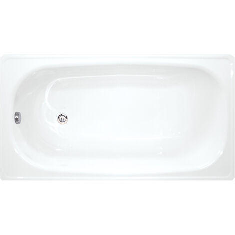 Jika – Baignoire rectangulaire 1300x700 mm en acier émaillé – Résistante aux rayures – Volume 150 l – Orientation gauche ou droite – H2340300000001 (1/5)