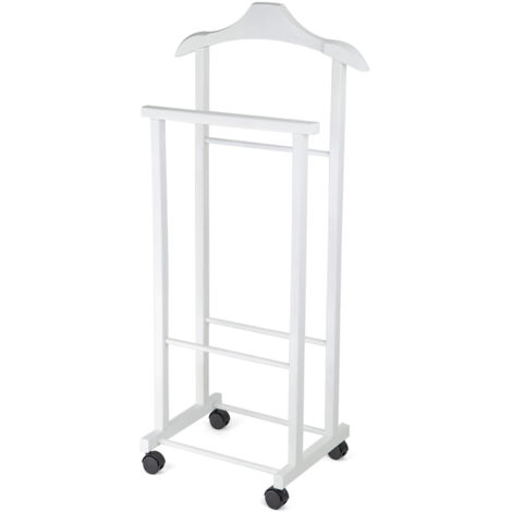 Compactor Organisation de penderie - Porte-vêtements 97x33x29 cm, avec roulettes, blanc RAN7877