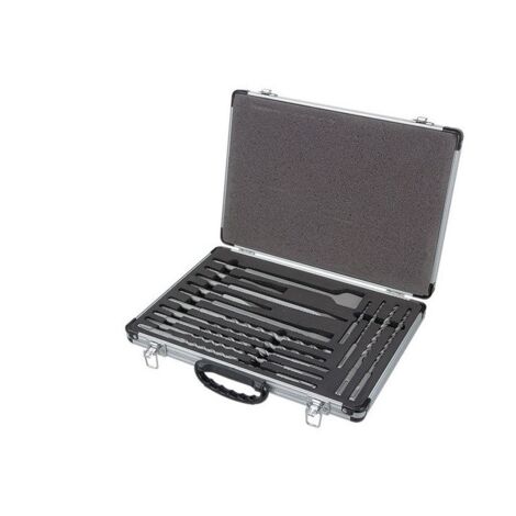 Hikoki – Coffret 12 forets et 5 burins SDS-plus – Pour béton armé – Perçage et burinage – Coffret métallique