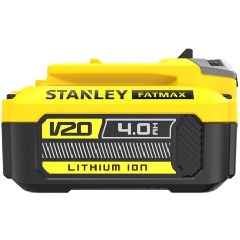 Stanley – Batterie lithium-ion 18V 4Ah – Compatible gamme Fatmax – Autonomie prolongée – Indicateur de charge – FMC688LXJ