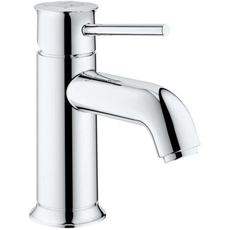 Mitigeur de lavabo chrome – Hauteur 155 mm – Montage monotrou – Levier métallique – Cartouche céramique GROHE Long-Life 28 mm – 32863000 (1/2)