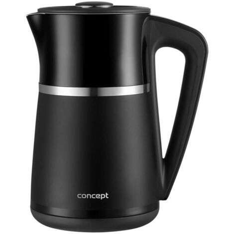 Concept - Bouilloire à ébullition rapide, volume 1,7 l, avec réglage de la température, 2200 W, noir rk3100 (1/5)