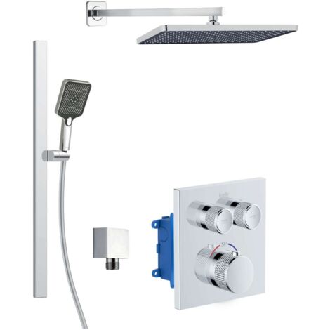 kielle Arkas I - Mitigeur thermostatique encastré, 2 sorties, avec accessoires et corps d’encastrement, chrome 20611SPT30 (1/5)