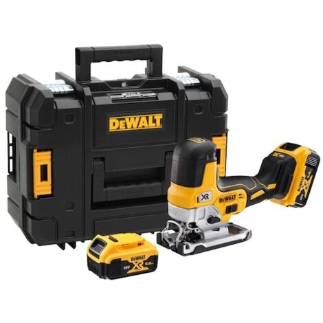 Scie sauteuse 18V DEWALT - 2 batteries Li-Ion 5Ah + chargeur + coffret Tstak - DCS335P2