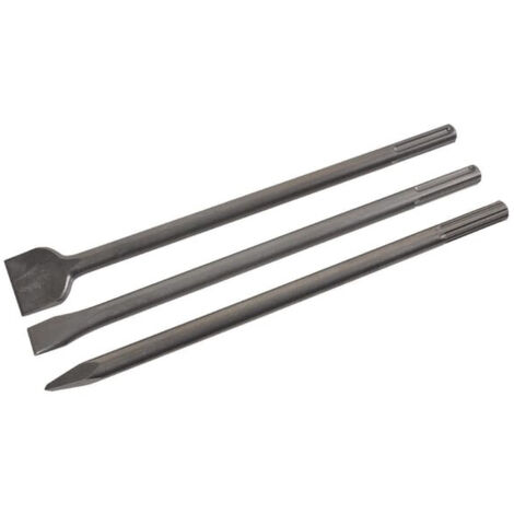 Hikoki – Set de burins SDS Plus 3 pièces – Longueur 400 mm – Pour béton armé et plâtre – Compatible marteaux perforateurs – 751035 (1/5)