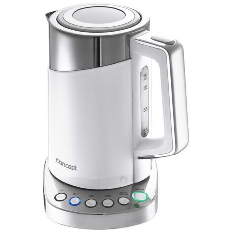 Concept - Bouilloire à ébullition rapide, volume 1,7 l, avec réglage de la température, 2200 W, blanc rk3170