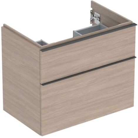 Geberit iCon - Meuble lavabo, 74x62x48 cm, 2 tiroirs, chêne 502.304.JH.1 (1/2)