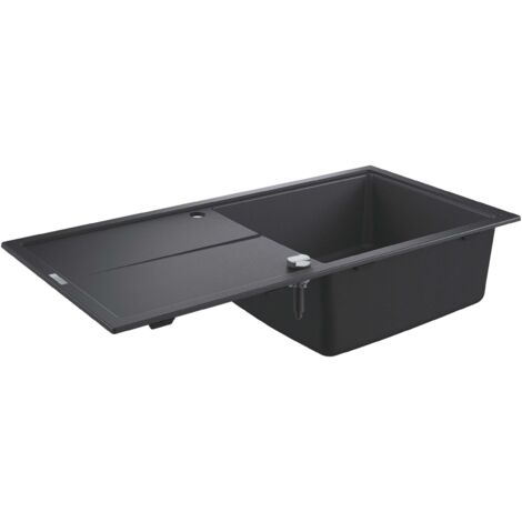 Grohe Éviers - Évier composite K400 avec garniture de vidage automatique, 100x50 cm, noir granite 31641AP0