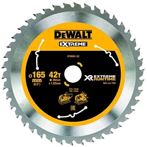 Banyo – Lame de scie circulaire 165mm – 42 dents carbure C3 – Pour bois dur et teck – Compatible scies circulaires DEWALT