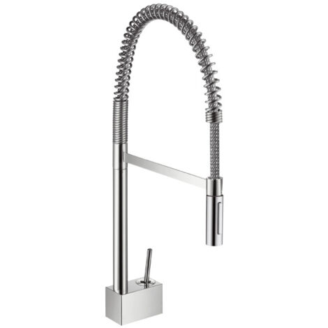 Axor Starck - Mitigeur d’évier Semi-Pro avec douchette extractible, chrome 10820000 (1/5)