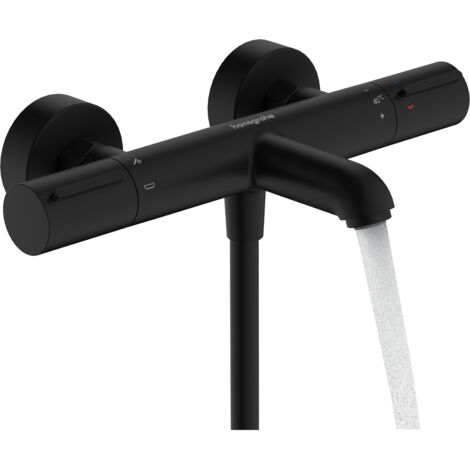 Hansgrohe Ecostat Element - Mitigeur thermostatique de baignoire, noir mat 13347670