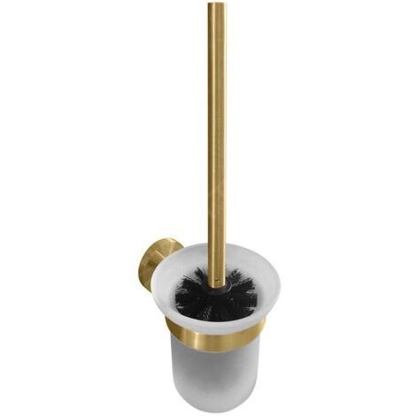 Sapho X-Round - Brosse de toilette murale avec support, verre dépoli / doré XR303GB (1/2)