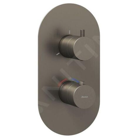 Ravak Espirit - Mitigeur thermostatique encastré pour 3 appareils, graphite brossé X070326 (1/3)